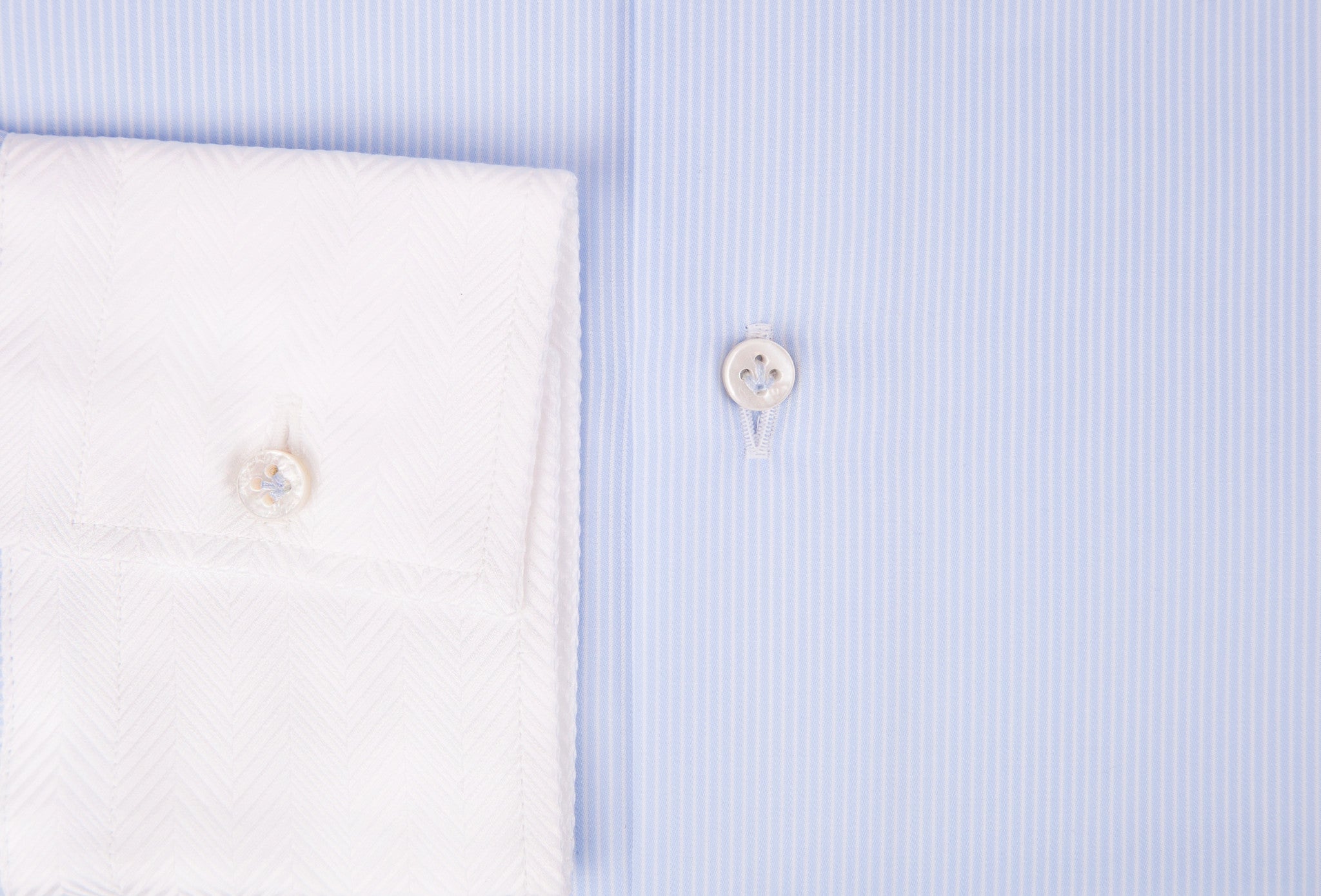 Two-Tone Ribbed Cotton Shirt