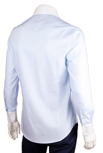 Two-Tone Ribbed Cotton Shirt