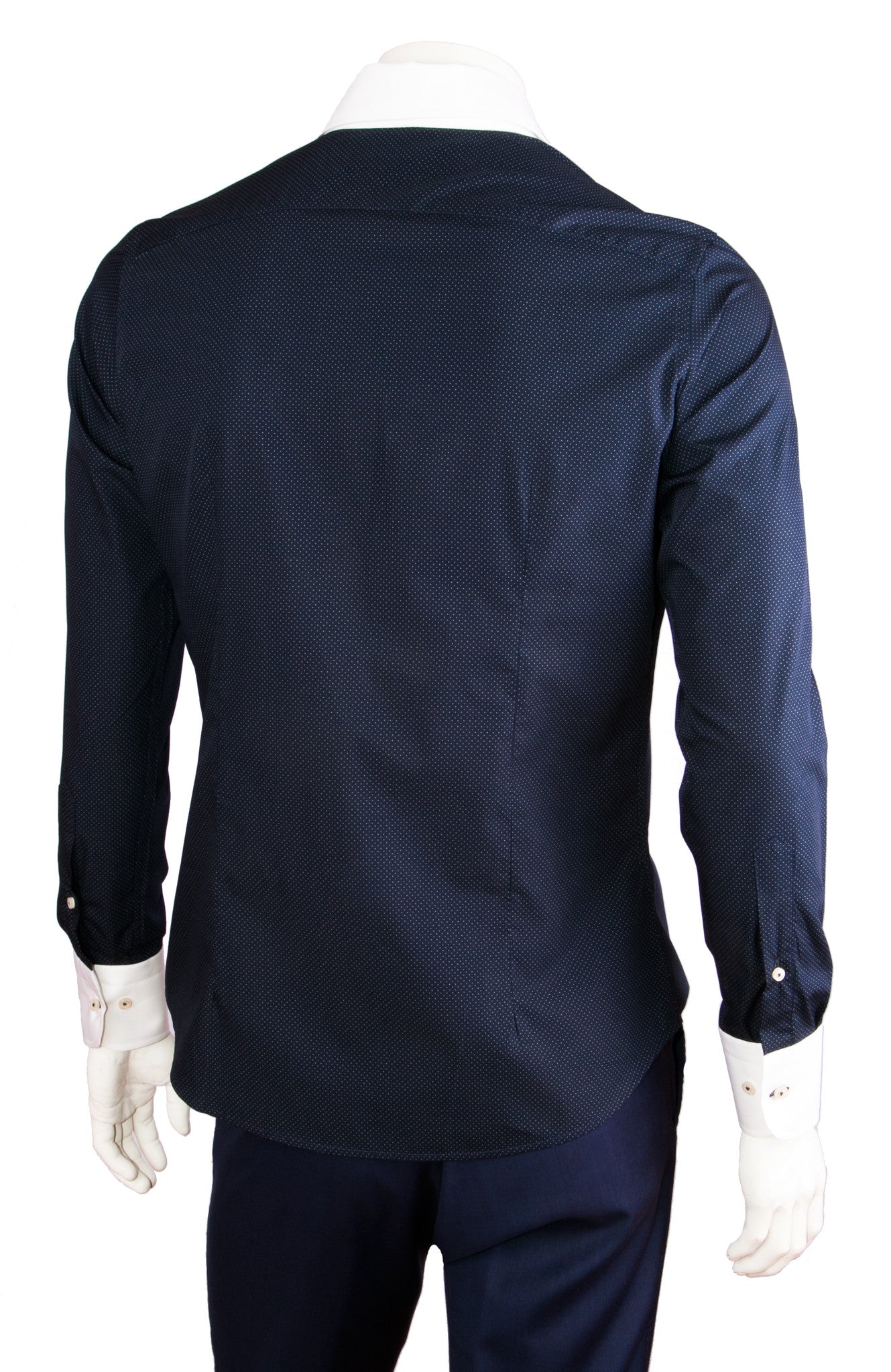 Two-Tone Pin Dot Print Dress Shirt